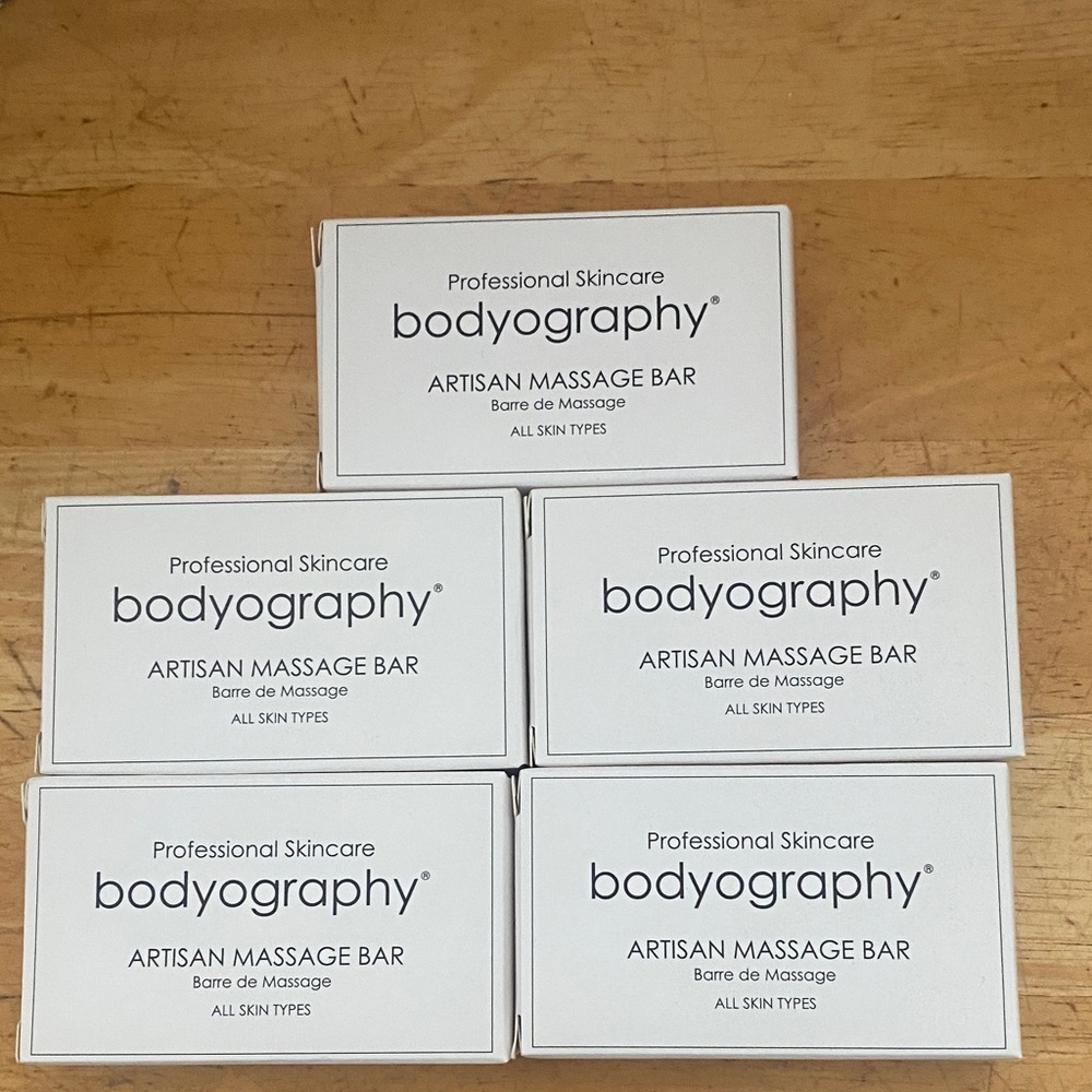 Set of 5 Bodyography Artisan Massage Bar Soap NWT Ea is 1.8oz